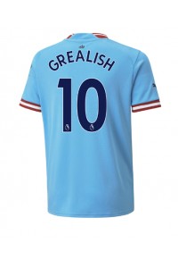 Manchester City Jack Grealish #10 Fotballdrakt Hjemme Klær 2022-23 Korte ermer